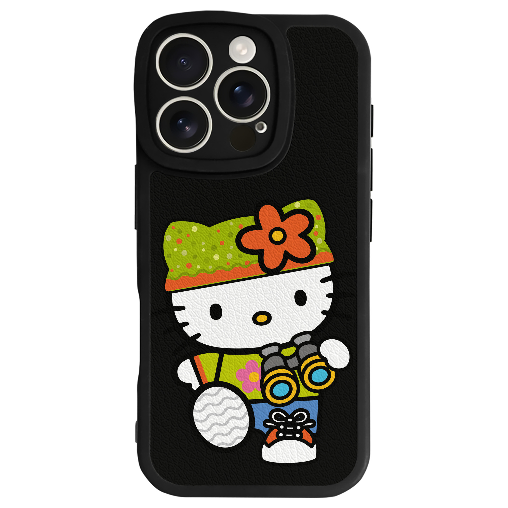 （画像用） Hello Kitty ハローキティ 【iPhone 16シリーズ対応】シリコンスマホケース（レザー調） 材質：シリコン
